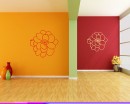 A Set of 2 Flowers Vinyl Decals Modern Wall Art